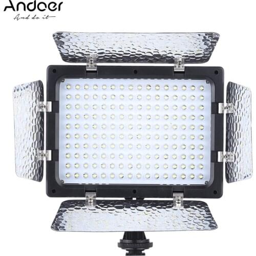 Andoer W160 6000K 160 LEDs Video Photography Light Lamp Panel for Canon Nikon Sony Olympus DSLR Camera DV Camcorder
