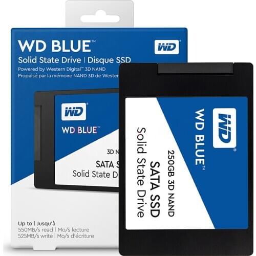 WD Blue SSD SATA3 250GB 500GB 1TB 2TB Western Digital SATA3 SSD 2.5" Solid State Drive Hard Disk 250G For Laptop NoteBook PC