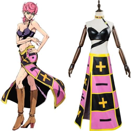 JoJos Bizarre Adventure Golden Wind Trish Una Cosplay Costume Women Outfits Suit Halloween Carnival Costumes
