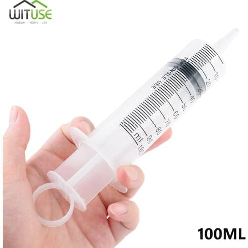 100ml Plastic Reusable Big Home Large Hydroponics Nutrient Sterile Health Syringe Measuring Cat Dog Tools Feeding Acc Wholesale