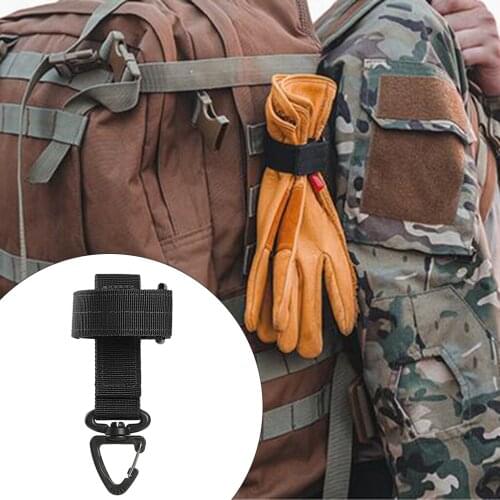 1PC Multi-purpose Nylon Glove Holder Strap Grabber Camping Belt Backpack Rope Hanger Storage Buckle Keys Hanging Clip
