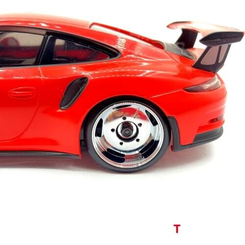 /24 1/28 MINI-Z Silver-Plated Aluminum Alloy Wheels 22mm In Diameter for Drifting RC Chassis Wltoys K989 K969 (2pcs)