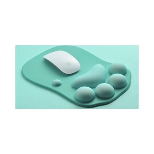 3D Mouse Pad Soft Silicone Cat Paw shape Wrist Rests Memory Foam Comfort Cushions Mousepad for kids Gaming notepad Computer