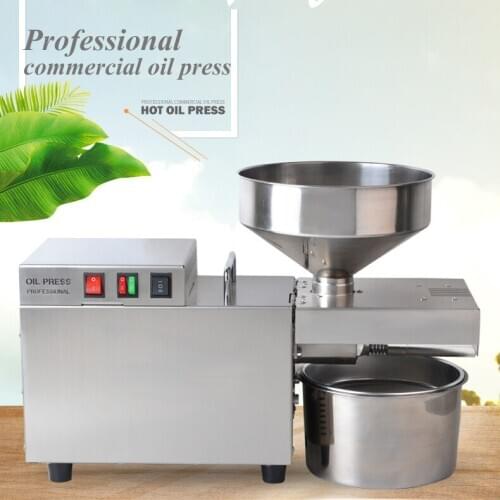 6-10kg/h Sunflower seeds oil extractor Heat Cold comme oil presser for peanut cocoa soy bean olive oil press machine