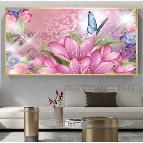 5d diy diamond painting round Drill diamond embroidery Pink Flower Picture portrait for 2020 New arrivals Christmas gift GG3739