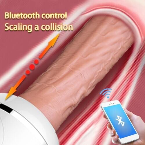 Bluetooth Control Automatic Dildo Vibrator Sex Toys G-spot Pussy Pump Telescopic Dildo For Women Suction Cup Penis Sex Machine