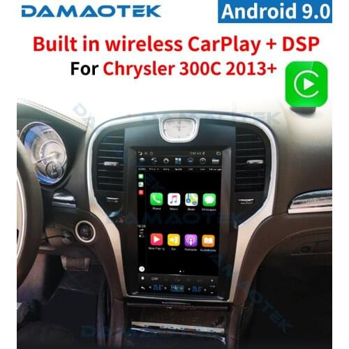 DamaoTek 13.3 inch Android 9 tesla style vertical screen for Chrysler 300C 2013-2018 car dvd player navigation car monitor