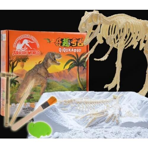 DIY Kids Archaeological Excavations of Montessori Resin Dinosaurs Children Puzzle Skeleton Model Assembled Toy Brinquedos A113