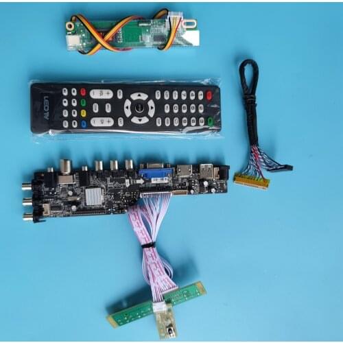 For LP154WX4(TL)(B4) 1440X900 panel TV LCD lamps Control ler Board DVB-T2 HDMI 1driver VGA USB AV RF 30pin DVB-T DVB-C