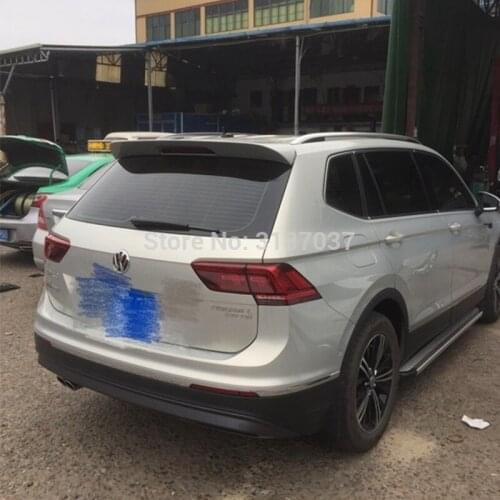 For Volkswagen Tiguan L Spoiler 2017 ABS Plastic Unpainted Color Rear Roof Spoiler Wing Trunk Lip Boot Cover Car Styling