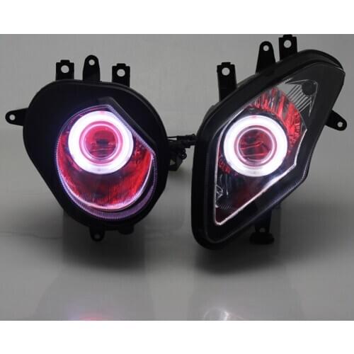 Motorcycle Headlight For BMW S1000RR S 1000 RR 09-14 HID Xenon Projector Conversion LED White Angel Eyes Red Demon Eyes Headlamp