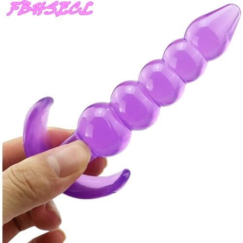 FBHSECL Soft Anal Dildo Butt Plug Prostate Massager Adult Gay Anal Plug Beads G-spot Erotic Sex Toys For Men Women Products