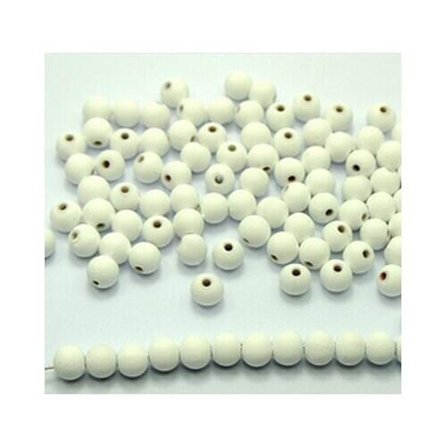 Hot Saling Free Shipping 1000pcs/lot Size 6mm White Color Double Holes Matte Fluorescent Neon Acrylic Round Beads