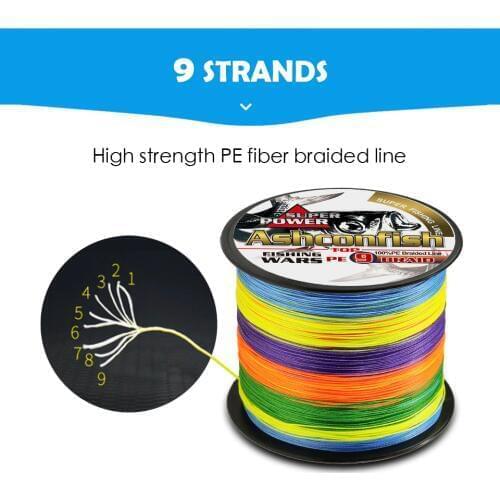 Brand new pe braided fishing lines price 100M 9strands super good quality Round fishing cords 15LB-310LB fishing tackle pe line