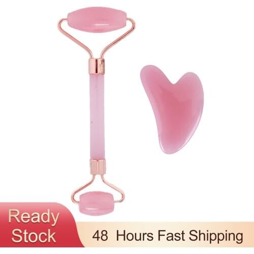 Face Massage Jade Roller Natural Resin Scraper Acupuncture Therapy SPA Body Back Guasha Board Scraper Face Roller