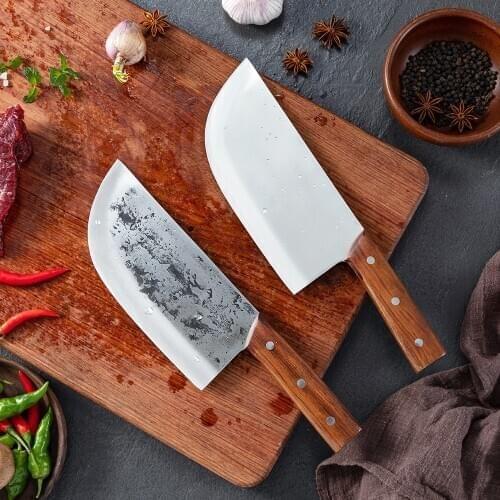 Mokithand Handmade Forged Butcher Knife 5Cr15Mov Steel Sharp Kitchen Knife Professional Cleaver Knives For Bone Meat Vegetables