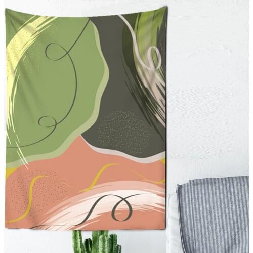 Mountain Sun Abstract Trees Tapestry Colorful Nature Landscape Unique Custom Tapestries Psychedelic Home Decoration