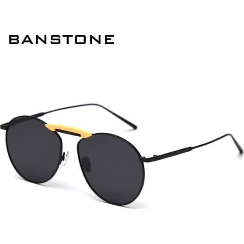 BANSTONE 2020 Fashion Modern Women Pilot Style Polarized Sunglasses With Hood Men Cool Brand Design Sun Glasses Oculos De Sol