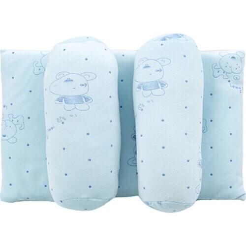 Infant Baby Soft Pillow Prevent Flat Head Anti Roll Cushion Sleeping Support Baby Cotton Pillows Cute Anti-heading Pillow