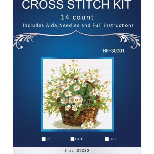 Top Quality Beautiful Lovely Counted Cross Stitch Kit Riolis 147 Daisy Camomile Chamomile Flower Flowers