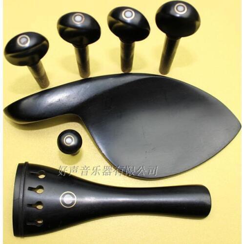 New high quality Ebony Violin Parts 4/4, 3/4, 1/2, 1/4 size violin accessories