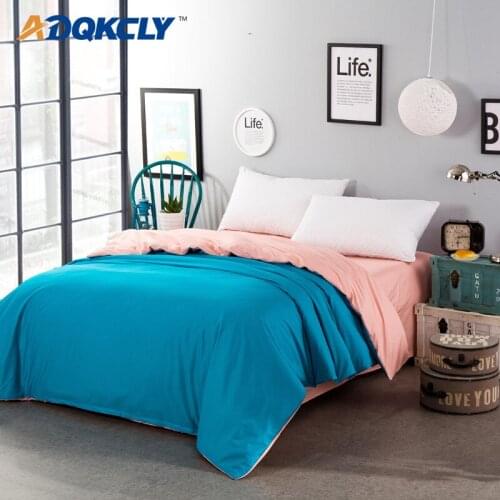 ADQKCLY Solid Qulified Bedding Duvet Cover 100% Cotton Fabric Comforter Quilt Cover 160*210cm/200*230cm/220*240cm Bedding Cover
