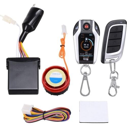 1Set Motorcycle Scooter Alarm Anti-theft System Burglary Alarm Security Device Remote Control Engine Start Stop Two Way