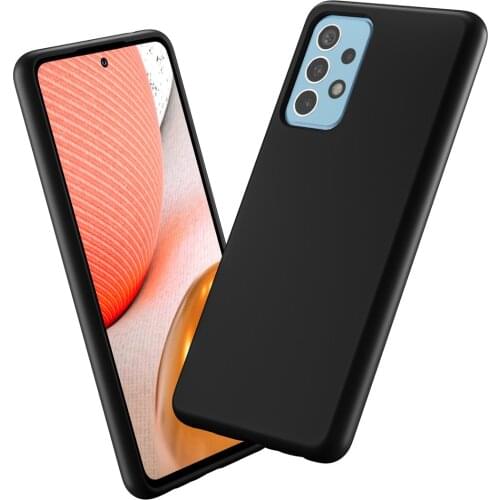 Silicone Phone Case For samsung galaxy A52 A72 5G Matte Soft Liquild Silicone Tpu Back Cover Fundas Coque Fahionable Pure Color