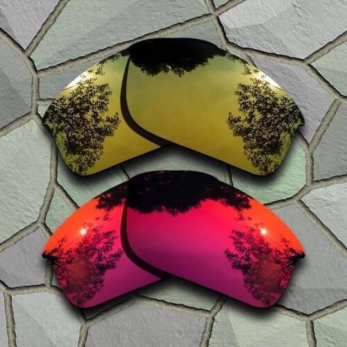 Yellow Golden&Violet Red Sunglasses Polarized Replacement Lenses for Oakley Bottle Rocket