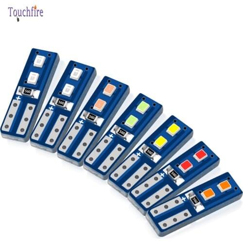 100pcs T5 led lamp w3w 2016SMD-4 led canbus car interior lights indicator panel heating wedge instrument automatic lamp 12v