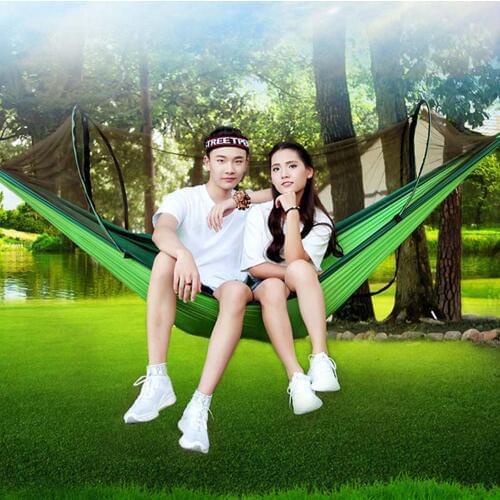 Outdoor Hammock Swing with Mosquito Net Outdoor Adult Child Mosquito Drop Bed Wild Tree Shaker Portable Outdoor Camping Hammock