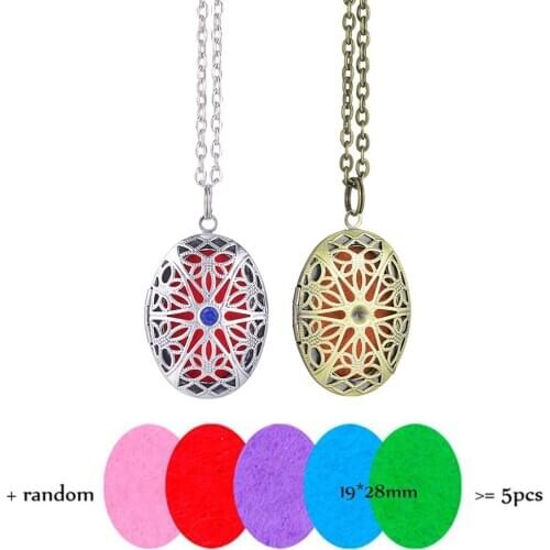 Vintage Antique Silver Plated Pendant Perfume Aromatherapy Diffuser Necklace Locket Necklace Essential Oil Boys Necklaces