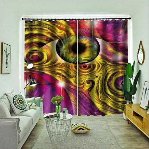 Custom curtains Art curtains 3d curtains new bay window balcony thickened windshield blackout curtains