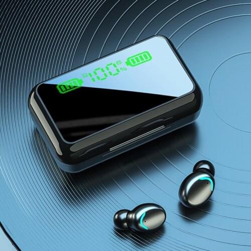 New product R15 mirror LED digital display touch sports stereo TWS in-ear waterproof Bluetooth binaural