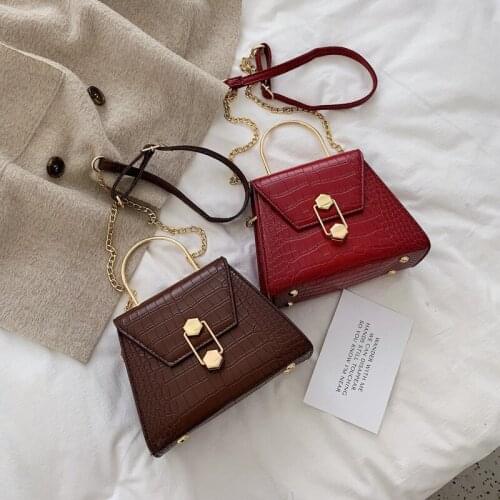 Women Crocodile Pattern PU Leather Crossbody Bags Shoulder Bags Handbags