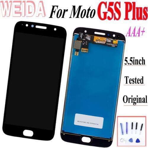5.5" For Motorola Moto G5S Plus LCD Display Touch Screen Digitizer Assembly XT1802 XT1803 XT1805 XT1086 Free Glassfilm Tools