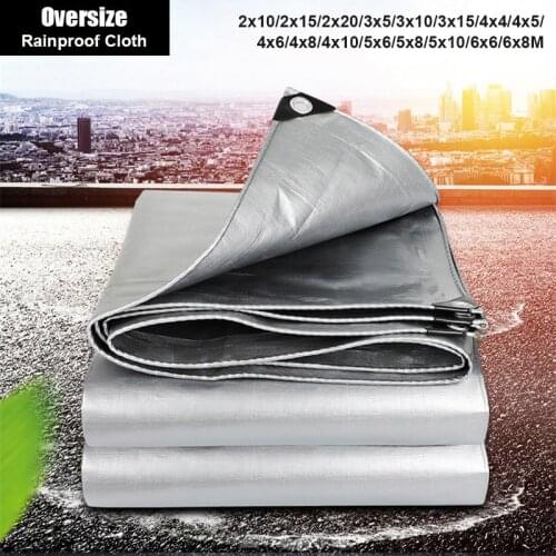 3x4m/4x8m/5x10m Big Size PE Rainproof Cloth High Quality 0.32mm Thick Tarpaulin Durable Waterproof Shading Sail For Garden Truck