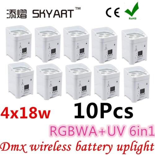 4*18W RGBWA+UV 6in1 Smart LED With Battery and Wifi (Remote) Control