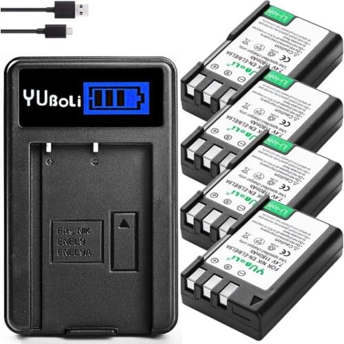 Bateria EN EL9 EN-EL9 EN-EL9a EN EL9a EL9a Battery + charger for Nikon EN-EL9a D40 D60 D40X D5000 D3000 camera