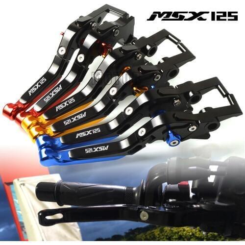 Motorcycle CNC Aluminum Adjustable Extendable Foldable Brake Clutch Levers For Honda GROM/MSX125 2014 2015 2016 2017 MSX 125