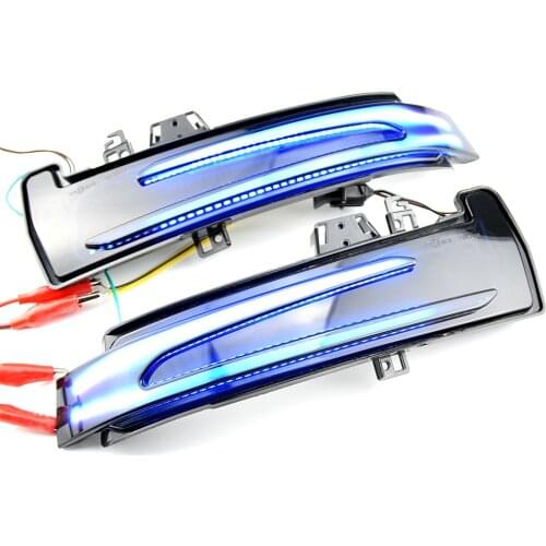 Car Rearview Mirror LED Dynamic Turn Signal Light Indicator Blinker for Mercedes-Benz A B S C E GLA GLK W176 W246 W204