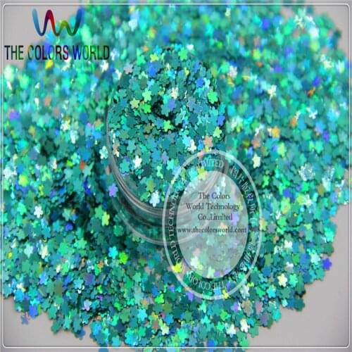 FL-72 Flower shape Size 3 mm laser holographic Baby Blue Color Glitter paillette spangle for Nail Art and DIY supplies1pack=50g