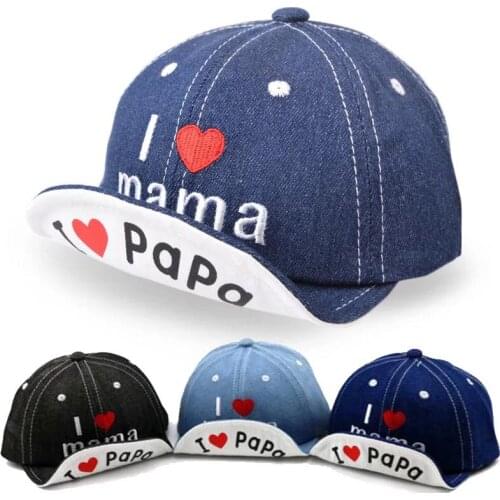 Newborn Boy Girl Hats Spring Summer Papa Mama Letter Kid Baseball Caps Cotton Children Sun Hat Infant Bonnet Cap