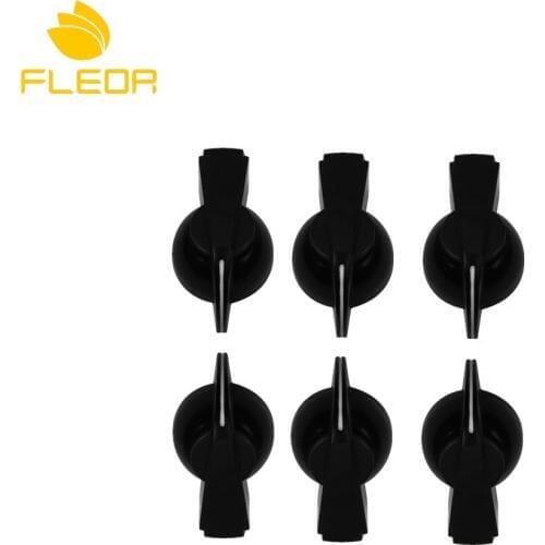FLEOR 6pcs Plastic Big Chicken Head Knobs Guitar Bass AMP Amplifier Effect Pedal Knobs Black Guitar Accessories
