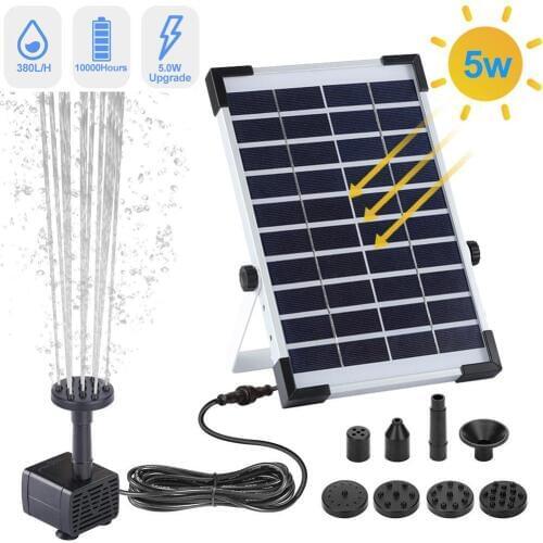 High Pressure Solar Powered Fountain With Water Pump Garden Garden Decoration Solar Fountain Bird Bath Solar Water Fountain