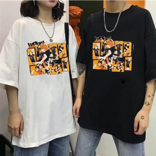 Harajuku Haikyuu Unisex T-Shirt New Authentic T Shirt Anime Summer Men Cotton O-neck Tshirt Hip Hop Tees Tops
