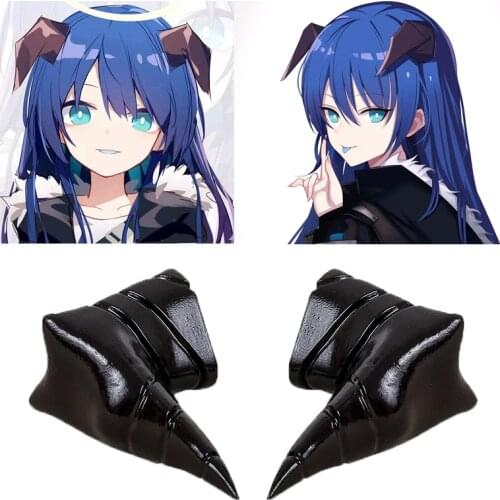 Anime Arknights Mostima Cosplay horn Headwear Props headgear Halloween Carnival Party Masquerade Cosplay Anime Accessories set