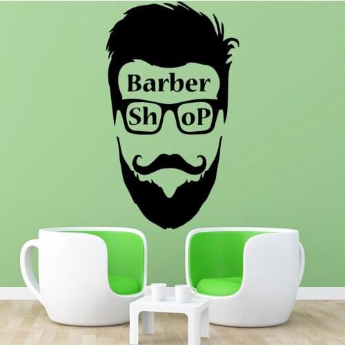 Hot Barber shop Wall Stickers Lover Home Decoration Accessories For Bedroom Decoration Art Decor Wallpaper