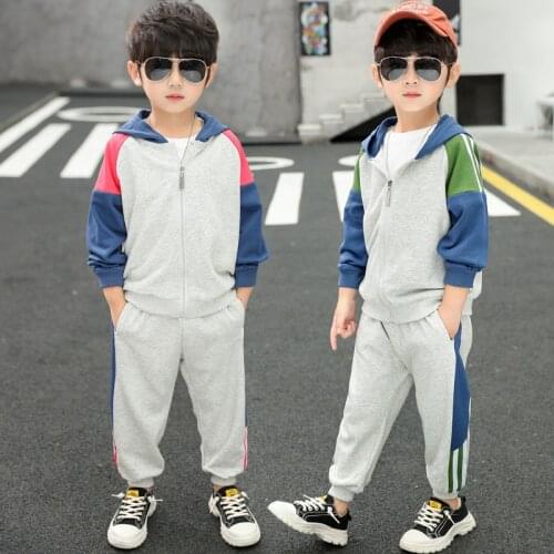 Cotton Spring Autumn Childrens Clothes Suit Baby Boys Coat + Pants 2pcs/Set Kids Teenage Gift Formal Boy Clothing High Quality