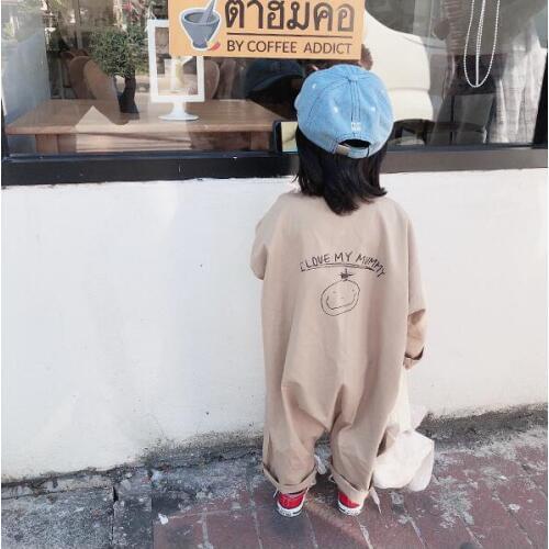 2020 New Wholesale Fashion Girls Boys Overalls Spring Boys Girls Long Pants 1-6t PE713